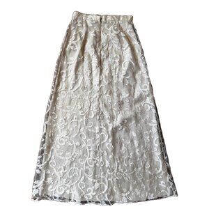 Vintage Jeffrey & Dara Evenings By Tom Barra long lacy skirt